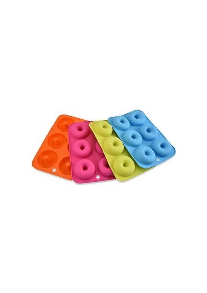 4-Pack Silikon Çörek Pişirme Kalıp