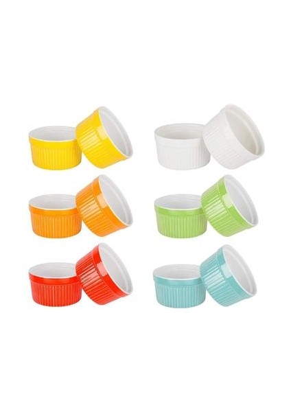 Ramebins Suffle Yemekleri Seramik Bakeware Ramekins Souffl Yemekleri 12-Adet 3.54(Yurt Dışından)