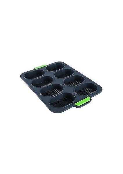 Ekmek Tavalar Kalıplar 8-Deliği Yapışmaz Silikon Ekmek Pişirme Pan Dıy Mini Mutfak Kalıp Oval Pasta Aracı Fransız Ekmek fırsatları