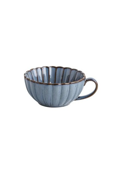 Japon Tarzı Seramik Retro Fırın Döndü Kahve Fincanı ve Tabağı Seti Süt Su Seti Drinkware | Kupa ve tabaklar