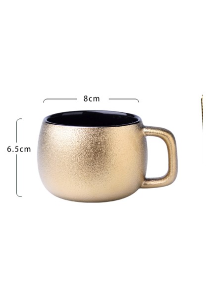 Küçük Lüks Altın Seramik Kahve Fincanı Set Ev Basit Modern Çay Bardağı Seti Nordic Öğleden Sonra Çay Teacup Sacker Kahve Kupası | Kahve Kupası ve tabak Setleri(Yurt Dışından)