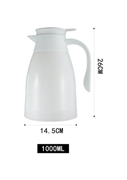 1l Akıllı Yalıtım Su Isıtıcısı Termos Şişesi Ev Otel Büyük Kapasiteli Cam Liner Cezve Sıcaklık Ekran Su Şişesi | Su Şişeleri (Beyaz) fırsatları