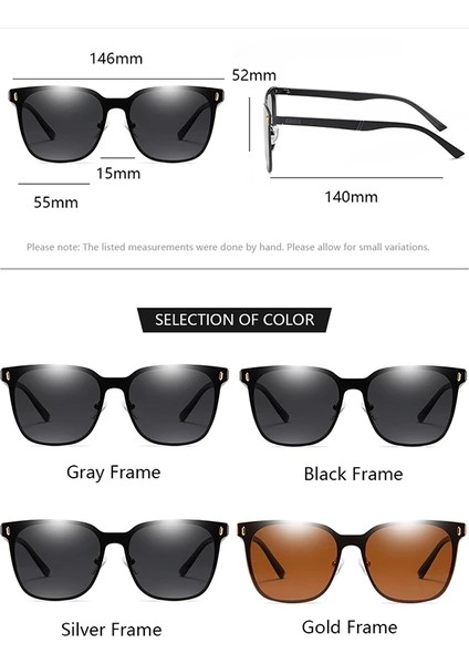 Klasik Erkek Güneş Gözlüğü - Polarize UV400 Lens (Yurt Dışından)