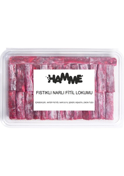 Fıstıklı Narlı Fitil Lokum 500 gr fiyatları