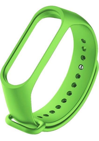 Xiaomi Mi Band 7 ile Uyumlu Saat Kayışı Ent Kaliteli Spor Saat Termoplastik Kordon Açık Yeşil