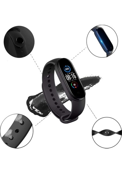 Xiaomi Mi Band 7 ile Uyumlu Saat Kayışı Ent Kaliteli Spor Saat Termoplastik Kordon Açık Yeşil modelleri