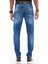 CD502 Paçaları Fermuarlı Yıkamalı Mavi Erkek Dar Jeans 4