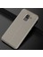 Galaxy A8 Plus 2018 Kılıf Deri Dokulu Kamera Korumalı Silikon - Gri 1