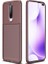 Xiaomi Poco X2 Kılıf Karbon Dokulu Silikon - Kahverengi 1