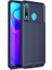 Huawei P30 Lite Kılıf Karbon Dokulu Silikon - Lacivert 1