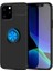 Apple iPhone 12 Pro Max Kılıf Yüzüklü Silikon Range - Siyah-Mavi 1