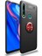 Huawei Y9 Prime 2019 Kılıf Yüzüklü Silikon Range - Siyah-Kırmızı 1