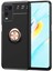 Oppo A54 4g Kılıf Yüzüklü Silikon Range - Siyah-Rose Gold 1