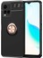 Vivo Y33S Kılıf Yüzüklü Silikon Range - Siyah-Rose Gold 1