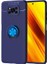 Xiaomi Poco X3 Kılıf Yüzüklü Silikon Range - Mavi 1