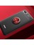 Xiaomi Redmi 6A Kılıf Yüzüklü Silikon Range - Siyah-Kırmızı 1
