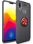 Xiaomi Mi Max 3 Kılıf Yüzüklü Silikon Range - Siyah-Kırmızı 1