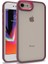 Apple iPhone Se 2020 Kılıf Arkası Şeffaf Kenar Korumalı Silikon Dora- Kırmızı 1