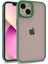 Apple iPhone 13 Kılıf Arkası Şeffaf Kenar Korumalı Silikon Dora- Yeşil 1