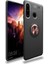 Huawei Y6P Kılıf Yüzüklü Silikon Range - Siyah-Rose Gold 1