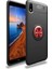 Xiaomi Redmi 7A Kılıf Yüzüklü Silikon Range - Siyah-Kırmızı 1