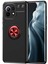 Xiaomi Mi 11 Kılıf Yüzüklü Silikon Range - Siyah-Kırmızı 1