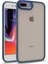 Apple iPhone 8 Plus Kılıf Arkası Şeffaf Kenar Korumalı Silikon Dora- Mavi 1