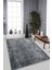 Eskitme Çizgisel Antrasit Halı (Makinada Yıkanabilir Kaymaz Dot Taban) - WL1350 1