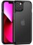 Apple iPhone 13 Mini Kılıf Şeffaf Karbon Dokulu Inoks Silikon - Siyah 1