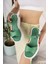 Kadın Çok Hafif Rahat 6 cm Topuk Eva Taban Platform Sandalet PPL.4001 Yeşil 2