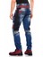 CD574 Nakışlı Parçalı Renkli Yamalı Regular Kot Pantolon 3