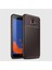 Galaxy J4 Kılıf Karbon Dokulu Silikon - Kahverengi 1