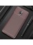 Xiaomi Redmi 8A Kılıf Karbon Dokulu Silikon - Kahverengi 1