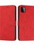 Samsung Galaxy A22 5g Kırmızı Için Deri Fe Pu Kılıf (Yurt Dışından) 3