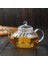 Kabak Şekli Çiçek Demlik Cam Çaydanlık Demlik Çay Yaprak ile Bitkisel Isıya Dayanıklı Cam Pot | Çaydanlıklar (600ML) 3