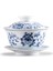 Retro Mavi ve Beyaz Porselen Gaiwan Teaware Büyük El Boyalı Kapak Kase Tek Sancai Çay Bardak Seramik Çin Çay Seti | Çay Tureen 1