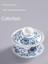 Retro Mavi ve Beyaz Porselen Gaiwan Teaware Büyük El Boyalı Kapak Kase Tek Sancai Çay Bardak Seramik Çin Çay Seti | Çay Tureen 3
