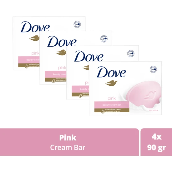 Dove Beauty Cream Bar Pink Nemlendirici Etkili 90 gr x 4