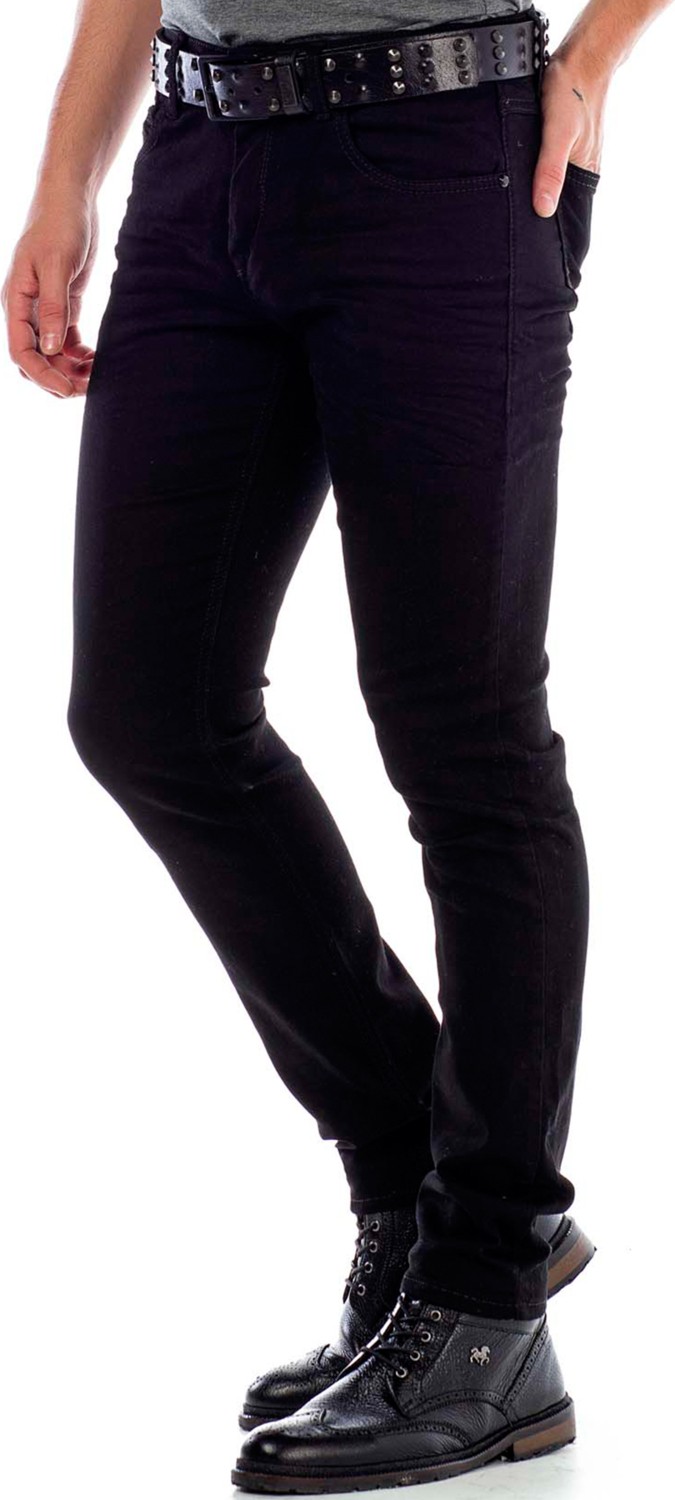 Cipo & Baxx CD319A Siyah Slim Fit Rahat Erkek Jean Kot Pantolon görsel 4