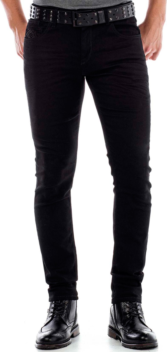 Cipo & Baxx CD319A Siyah Slim Fit Rahat Erkek Jean Kot Pantolon görsel 2