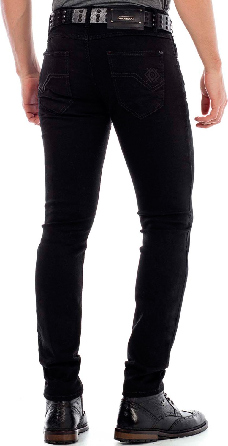 Cipo & Baxx CD319A Siyah Slim Fit Rahat Erkek Jean Kot Pantolon görsel 5
