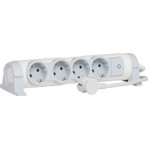 Legrand Topraklı Grup Priz, 4Lü, 3M, Anahtarlı