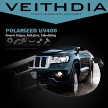 Veithdia Güneş Gözlüğü Alüminyum Çerçevesiz Erkek - Polarize UV400 Lens (Yurt Dışından)