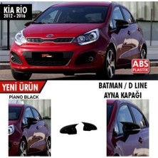 Ebal Oto Kia Rio Batman Yarasa Ayna Kapağı Sinyalli Piano Black 2012 - 2016