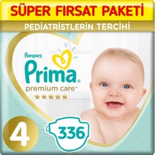 Prima Premium Care 4 Beden Bebek Bezi 336'lı