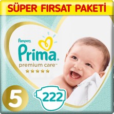 Prima Premium Care 5 Beden Bebek Bezi 222'li