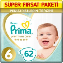 Prima Premium Care 6 Beden Bebek Bezi 62'li