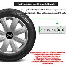 PackGar Hyundai Accent Era 14 Inç Jant Kapağı Amblemli Gri 4 Adet 1 Takım 116