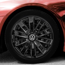 PackGar Volkswagen Polo 16 Inç Jant Kapağı Amblemli Piano Black 4 Adet 1 Takım 213
