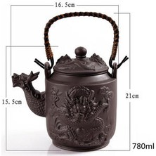 760ML Ejderha Çaydanlıklar Mor Kil Çay Potu Zisha Su Isıtıcısı Çin Kung Fu Drinkware Büyük Kapasiteli Çay Su Isıtıcısı Seramik Teaset | Çaydanlıklar